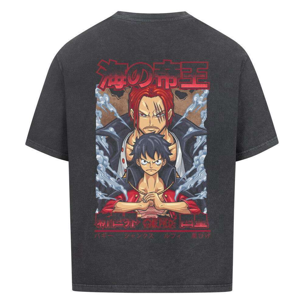 Luffy x Shanks Oversized Shirt - Topdiffstore