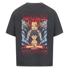 Luffy x Shanks Oversized Shirt - Topdiffstore