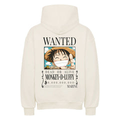 Luffy Wanted Oversized Hoodie - Topdiffstore