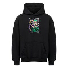 Three-Sword Style Zoro Oversized Hoodie - Topdiffstore