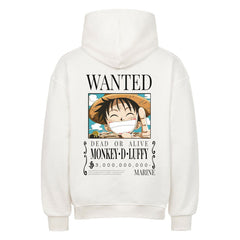 Luffy Wanted Oversized Hoodie - Topdiffstore