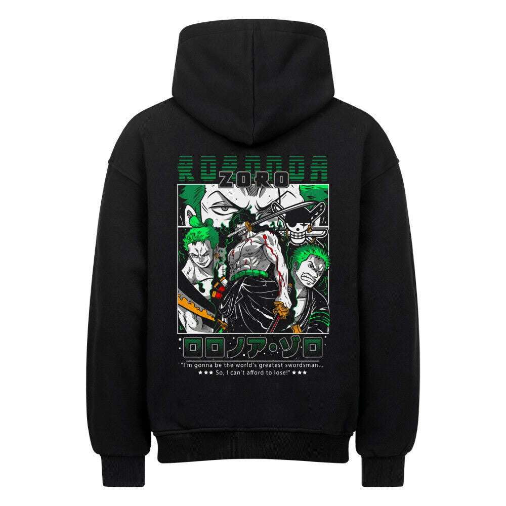 Three-Sword Style Zoro Oversized Hoodie - Topdiffstore