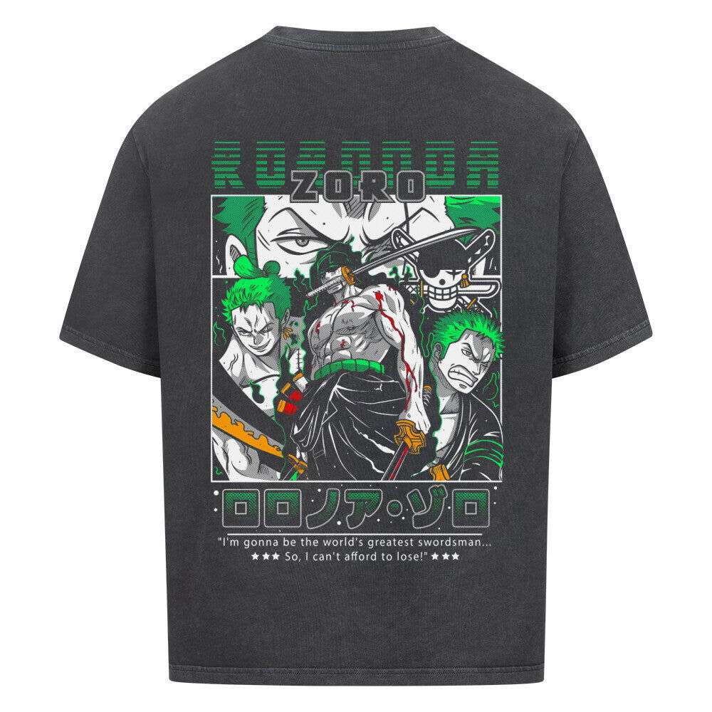 Three-Sword Style Zoro Oversized Shirt - Topdiffstore