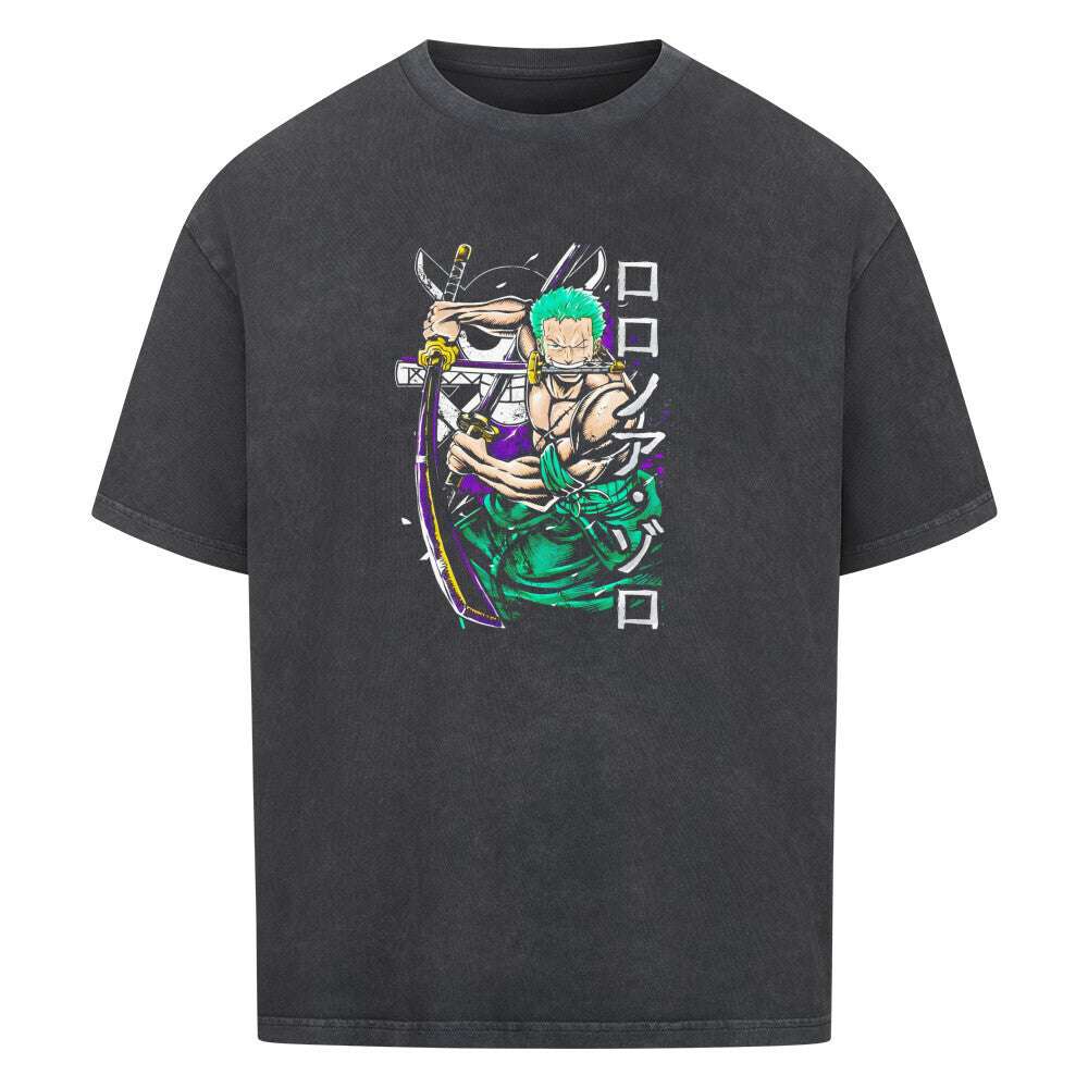 Three-Sword Style Zoro Oversized Shirt - Topdiffstore