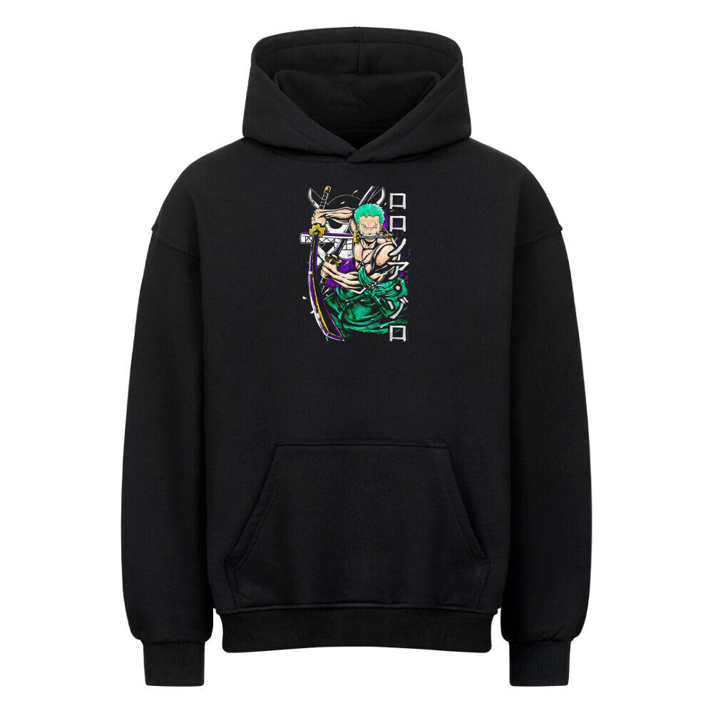 Three-Sword Style Zoro Oversized Hoodie - Topdiffstore